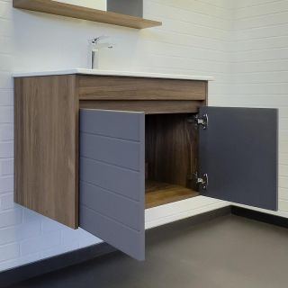 Тумба с раковиной Comforty Кемер 00-00017883 75 см Антрацит